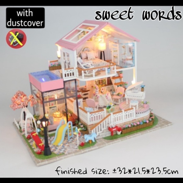 

Promo DIY Do It Yourself 13846 Sweet Words Dollhouse Kit Limited