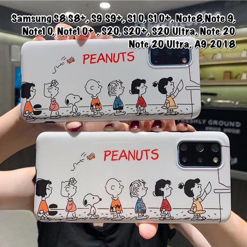 Snoopy Peanuts Case Samsung S20 S10 S9 S8 S20+ S10+ S9+ Note 20 Ultra Note20 Note 8  s8 Plus A9 2018