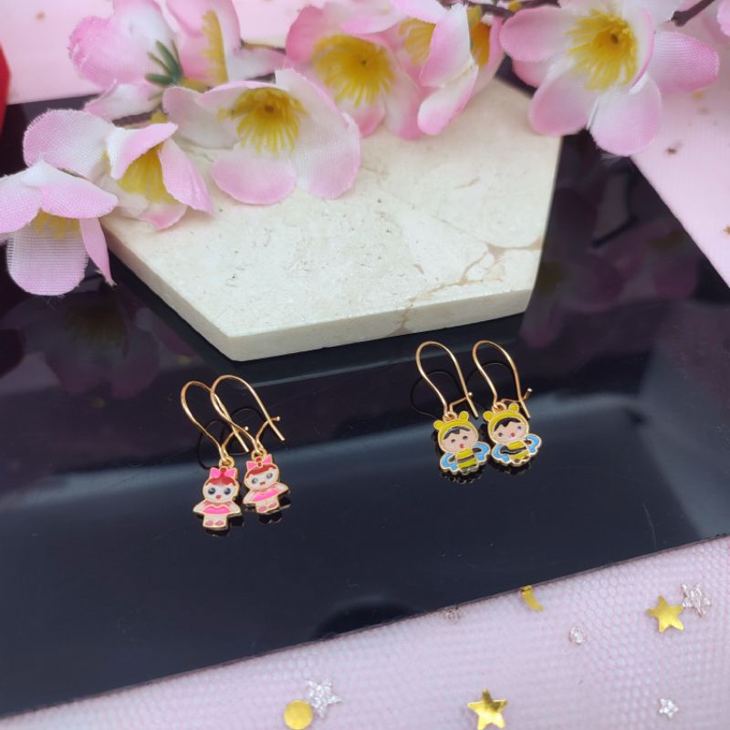 Anting anak yaxiya lapis emas