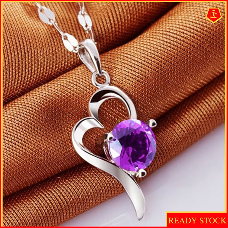 [Ready Stock]Women's Korean-Style Fashion Heart-Shaped Pendant