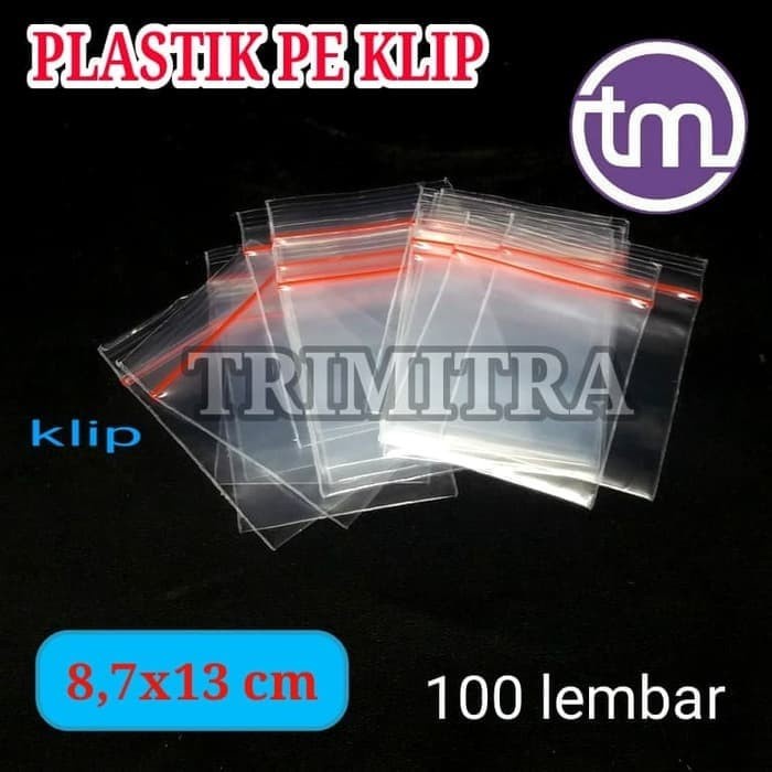 PE KLIP 8,7x13 PLASTIK KLIP BENING ZIPPER (PE KLIP 8,7x13)