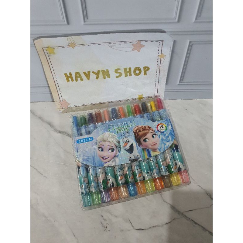 crayon putar/rolling crayon/oil pastel/Krayon putar PENDEK-Frozen