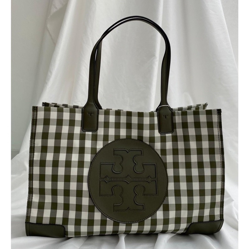 Preloved Tory Burch Tote Bag Ella Gingham Large