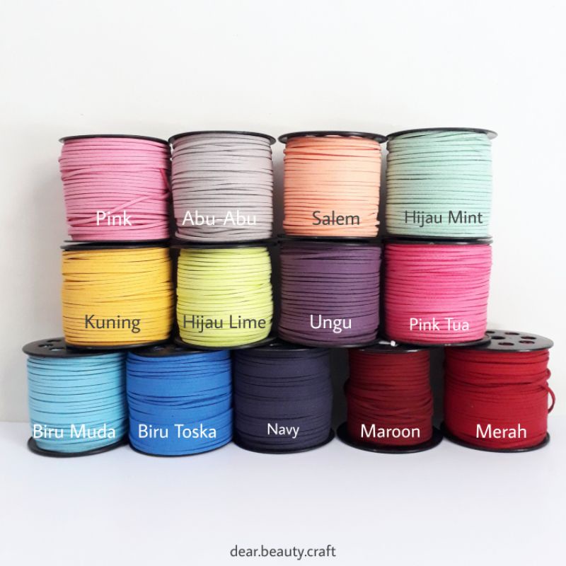 Tali Suede 3mm - Tali Bludru - Tali Gelang/Kalung