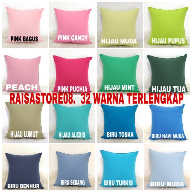 SARUNG BANTAL KURSI/SOFA Polos   40X40