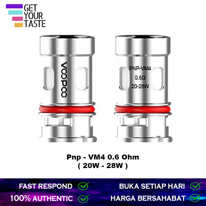 Coil Voopoo PNP Replacement Authentic - Vinci Pod Mod - 0.3 ohm - 0.45 ohm - 0.6 ohm - 0.8 ohm