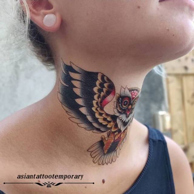 Tato OWL burung hantu/ANTI AIR/TATO STIKER TATTO TEMPORER ASIANTATTOTEMPORARY TATO SEMENTARA