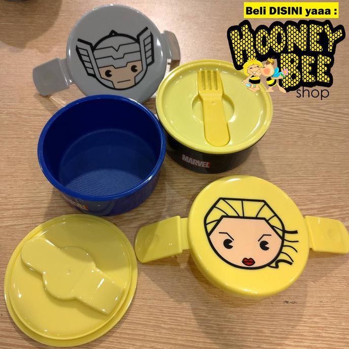 Sale Miniso - Kotak Bekal Marvel Miniso Tempat Makan Rantang Mini 2 Tingkat - Captain Marvel
