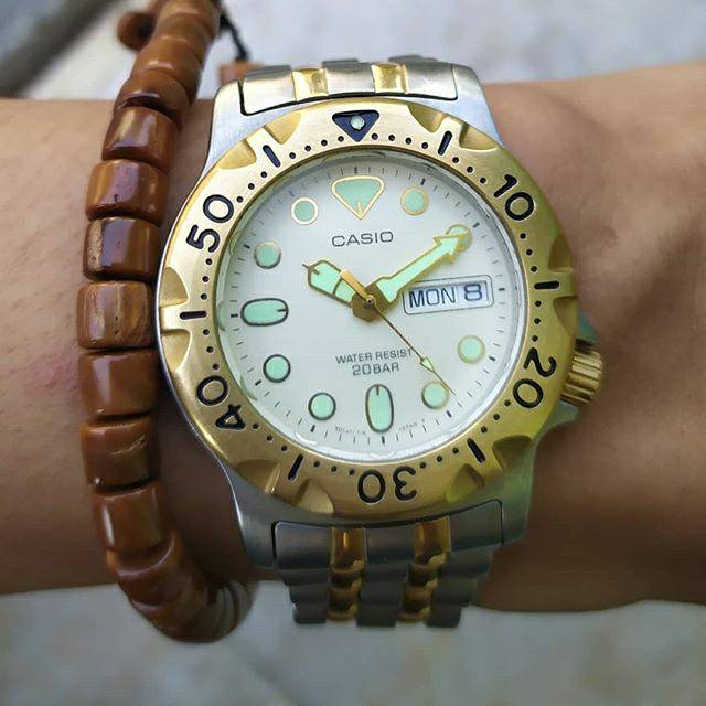 PRELOVED jam CASIO Diver MD724 second bekas