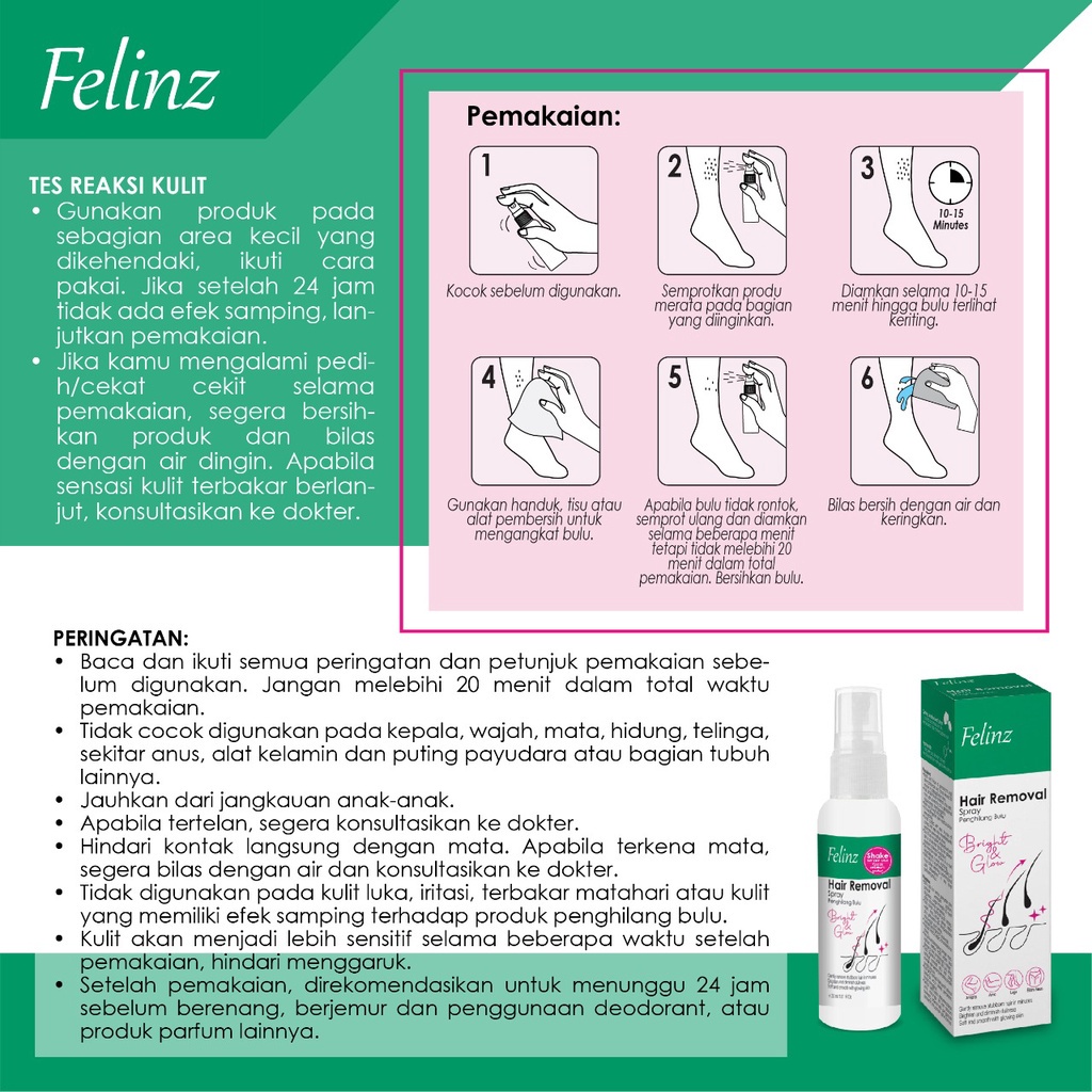 Felinz Hair Removal Spray STEP 1 | Felinz Hair Growth Inhibitor Serum STEP 2