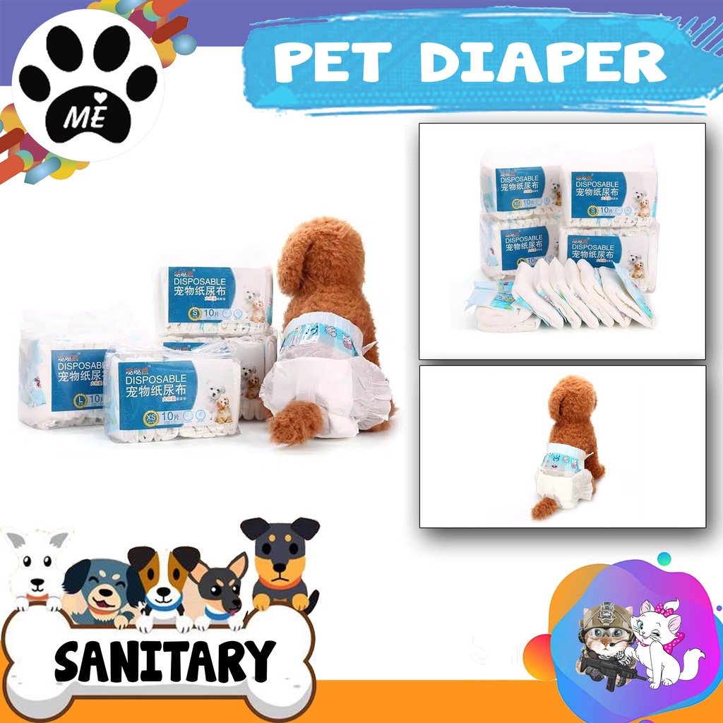 Diaper Anjing Kucing &quot;POLKADOT&quot; size XXS-XL ECERAN