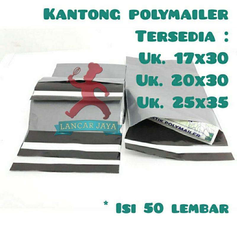

Isi 50 Lembar Kantong Plastik Polymailer Plastik Packaging 3 Ukuran Variant