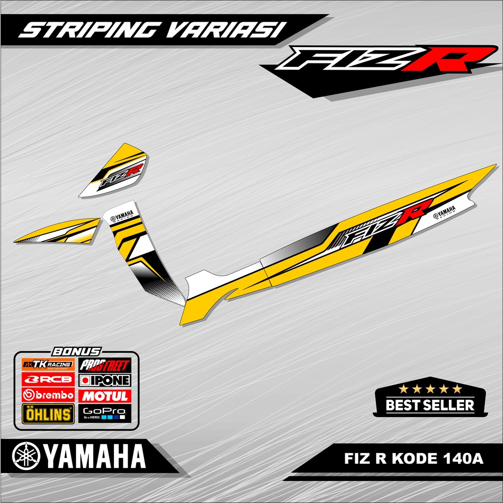 Striping Fiz R Stiker Lis Variasi Motor Fiz R Kode 140