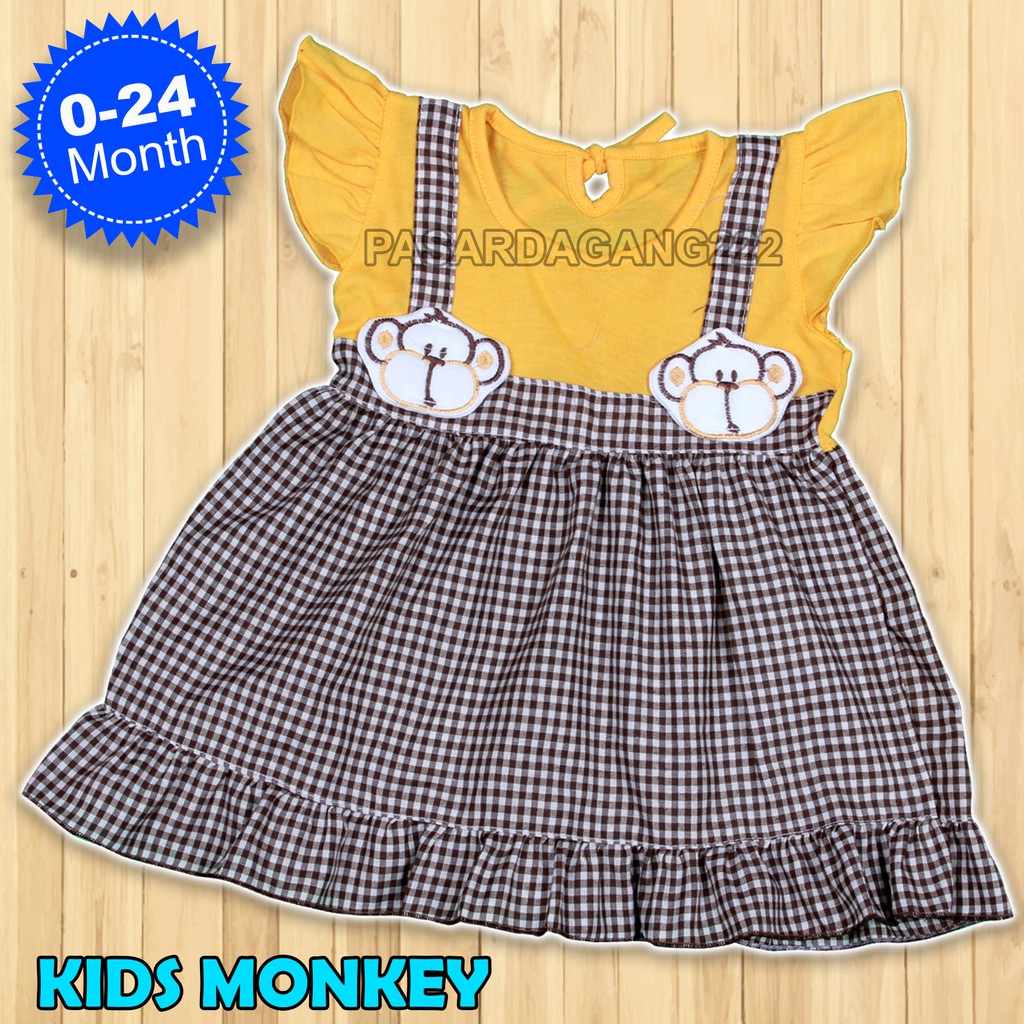 DRESS ANAK PEREMPUAN PLANET KIDS MONKEY