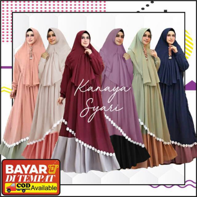 GAMIS KANAYA SYARI CERUTY BABYDOLL BAJU MUSLIM TERBARU