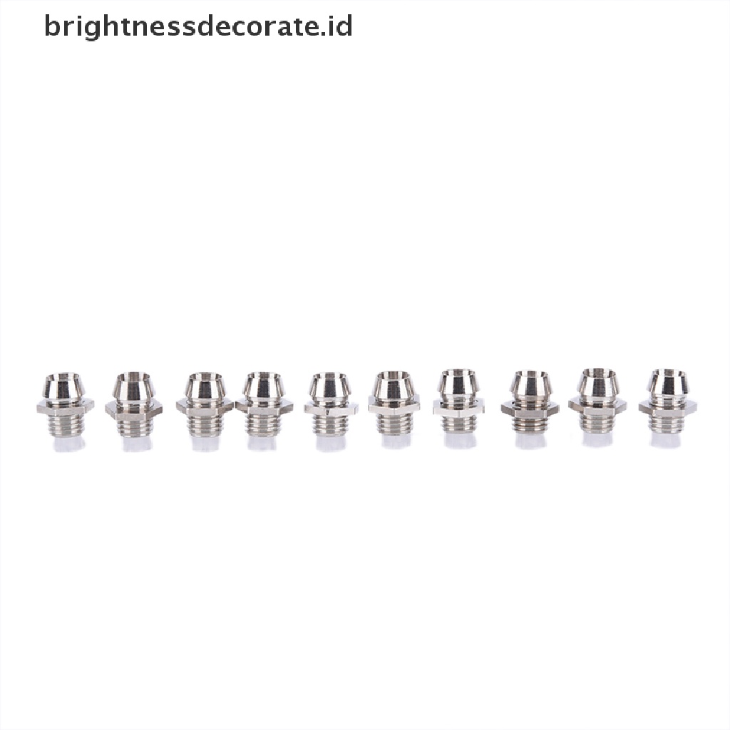 10pcs Lampu Led Dioda Emitting Bahan Logam Ukuran 3mm