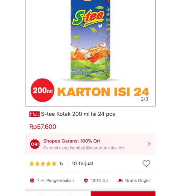 

stee s-tee termurah isi 24kotak x 200ml exp 2026