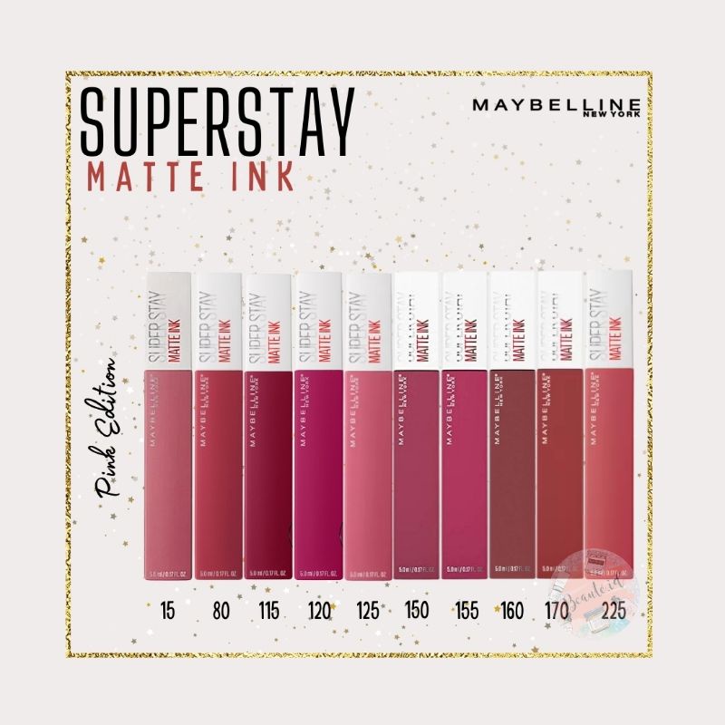Maybelline Superstay Matte Ink Liquid Matte Lipstick Make Up ( Tahan Lama Hingga 24 Jam )