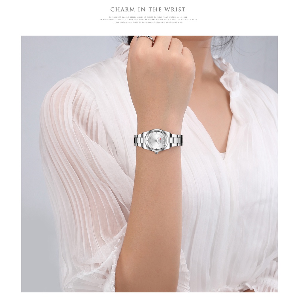 Jam Tangan Wanita ARLANCH Fashion Stainless Steel Quartz Original Tahan Air Watch + Kotak Gratis