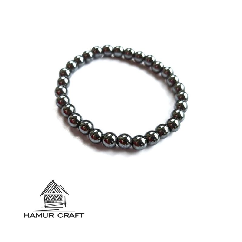 original blustin magnetic hematite stone bracelet / gelang batu blustin