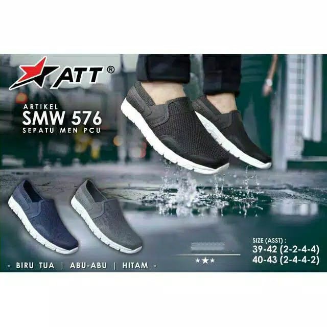 sogo ATT SMW 576 &amp; SAF 1146 SEPATU KARET SLIP ON Sepatu Cowok Casual Empuk Tidak Lecet Ringan Tanpa Tali