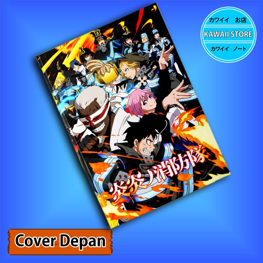 

Notebook / Pocket book Hard Cover Anime FIRE FORCE F uk A5 & A6 / Notes Book