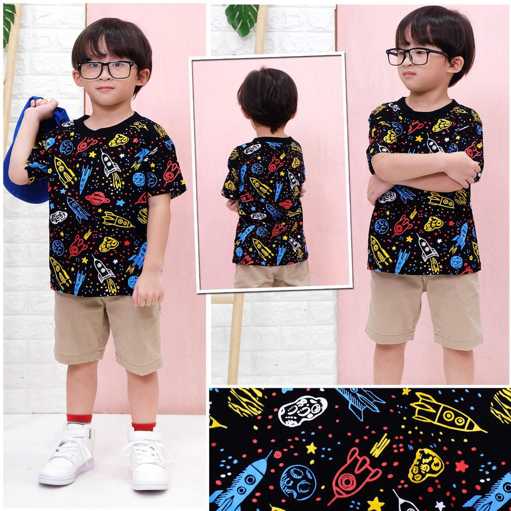 Baju Kaos Distro Anak Laki Laki - Kaos Oblong Anak 1-7 th -  Kaos Anak Cowok