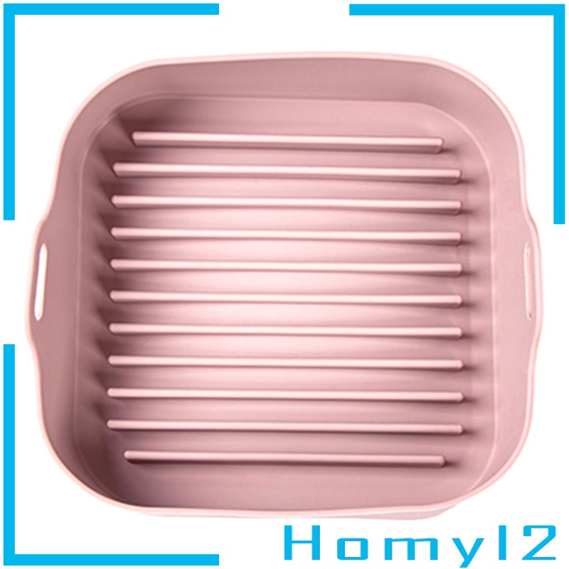 [HOMYL2] Silicone Air Fryers Pot Air Fryers Oven Accessories Pizza Basket Baking Tray