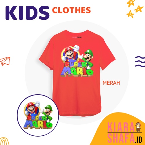 Kiarashafa - Baju Anak / Kaos Anak Super Mario