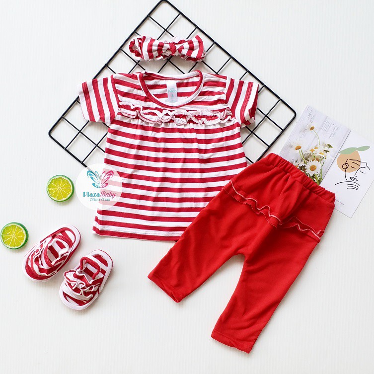 Plazababyku MX TRUE SET SANDAL setelan bayi motif bunga yang lucu free headband + sandal PART3