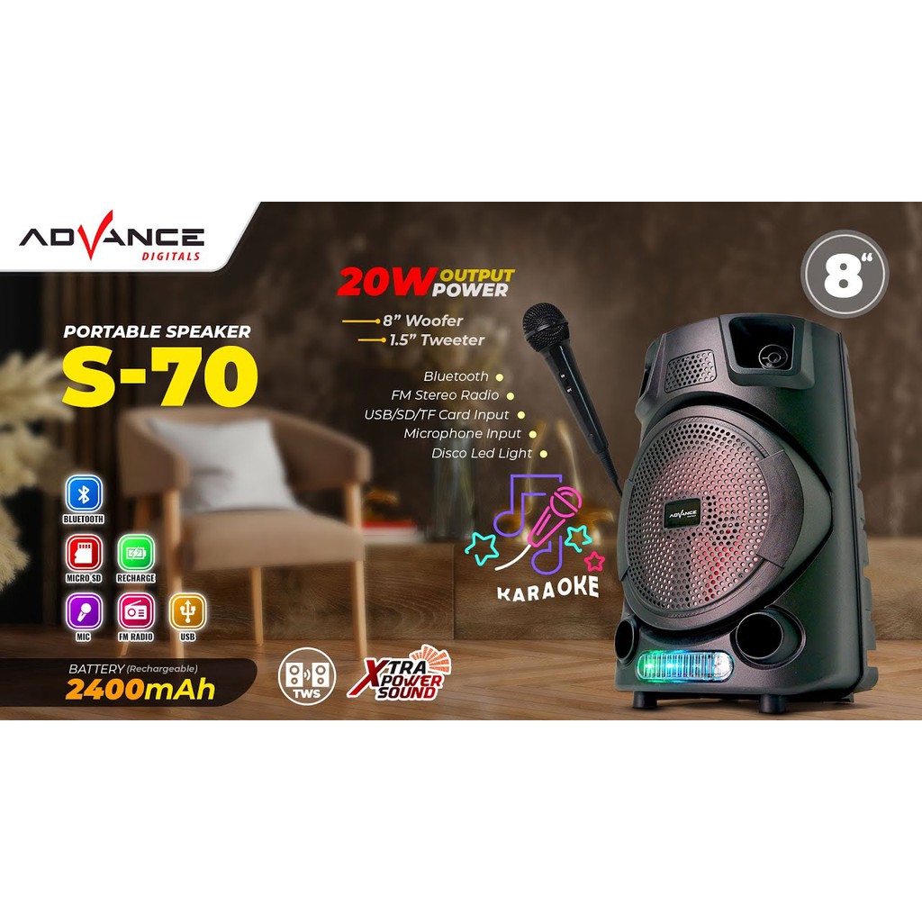 Speaker Portable Advance S70/Speaker Meeting (PENGIRIMAN KHUSUS OJEK ONLINE)