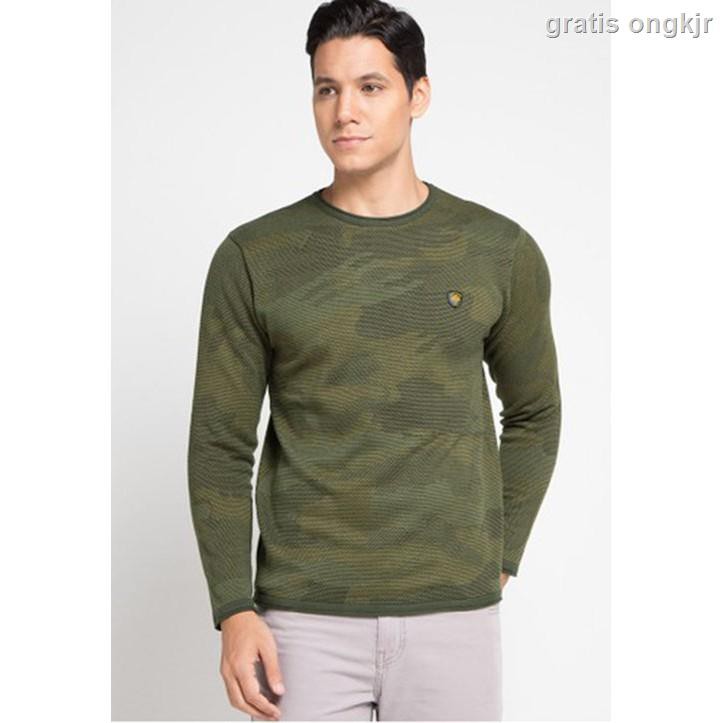  Emba  Sweater Kaos  Lengan Panjang Jeans Waran Olive Untuk 