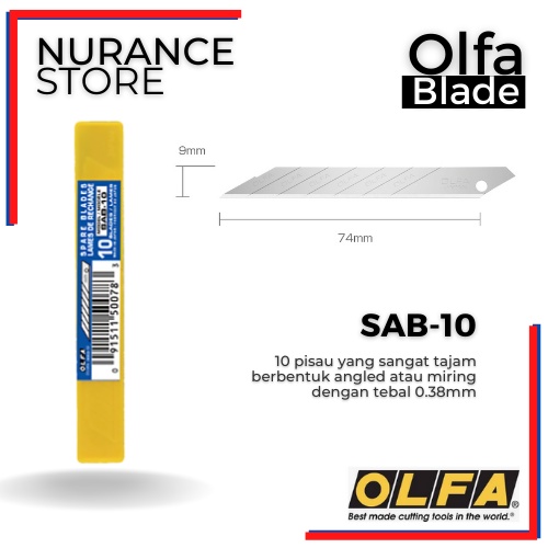 

REFILL BLADE OLFA SAB-10 UNTUK CUTTER OLFA A-1 SAC-1