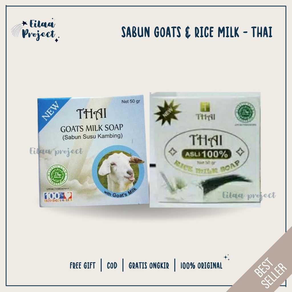 ✨𝐄𝐈𝐋𝐀𝐀 𝐏𝐑𝐎𝐉𝐄𝐂𝐓✨ SABUN SUSU KAMBING SABUN BERAS PUTIH SABUN THAI  ORIGINAL SABUN PEMUTIH