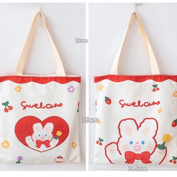 NAOMI - Tote Bag Import Kimiko printing 2 sisi - Tote Bag Canvas Tebal - tas naomi