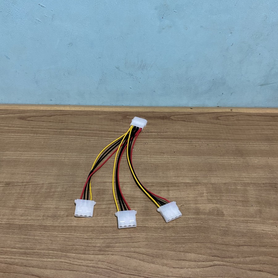 Kabel Molex Splitter 1 To 3 Cabang Cable Power PC Fan Case Komputer