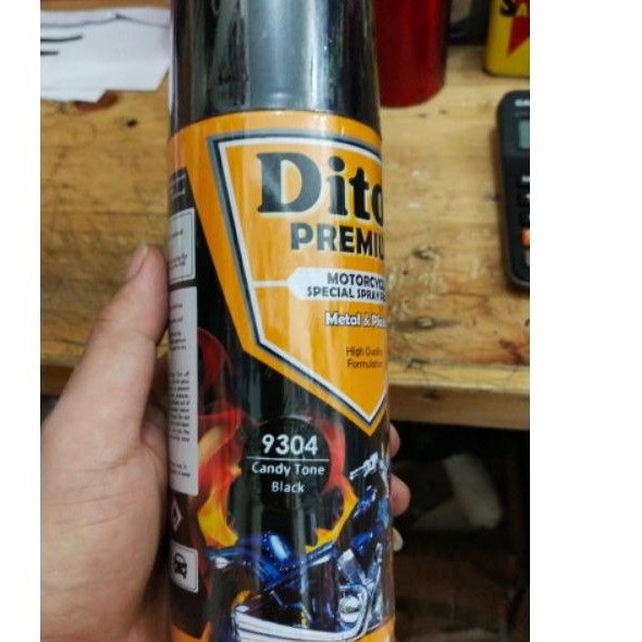 CAT PILOK DITON PREMIUM 9304 CANDY TONE BLACK HITAM  400cc ANTI BENSIN