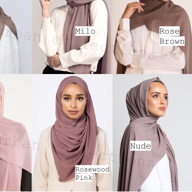 ➯ Heavy Chiffon Pashmina / Arabian Pashmina Premium Quality Chiffon Hijab Import Hijab Malaysian ➷