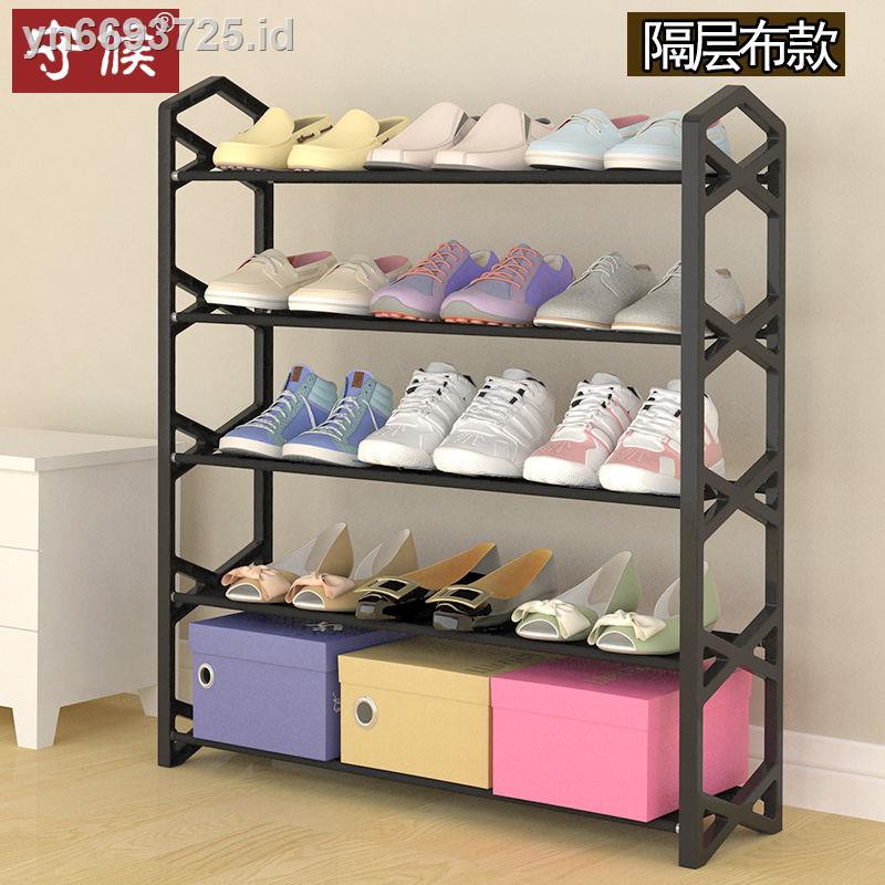 Simple Multilayer Shoe Rack Household Budget Dormitory Door Dust Receive Ark Save Little Shelf Space Shopee Indonesia