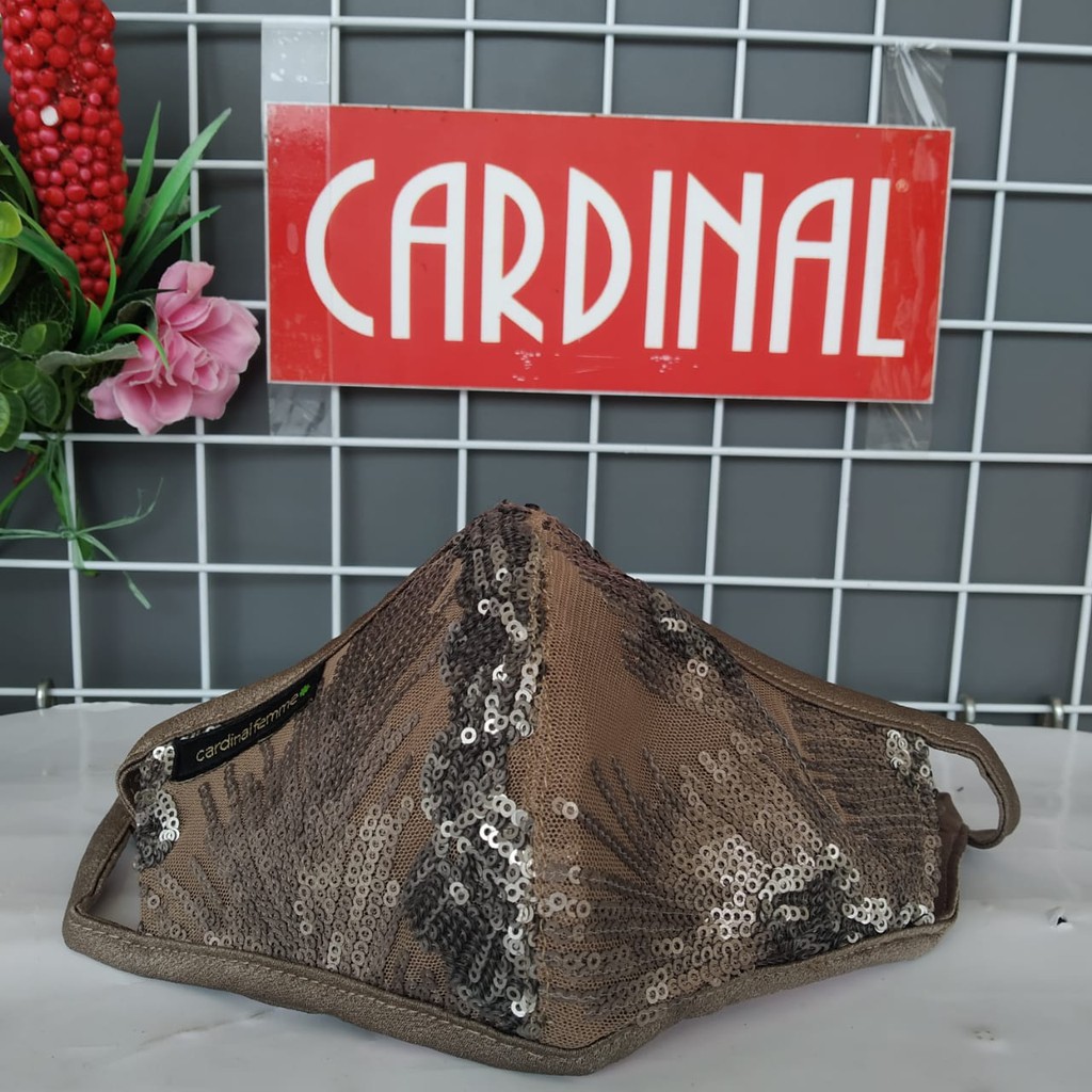 gof MASKER CARDINAL FEMME PAYET Coklat 100% ORIGINAL Masker dewasa Non-medis - DDMXX00005X XX