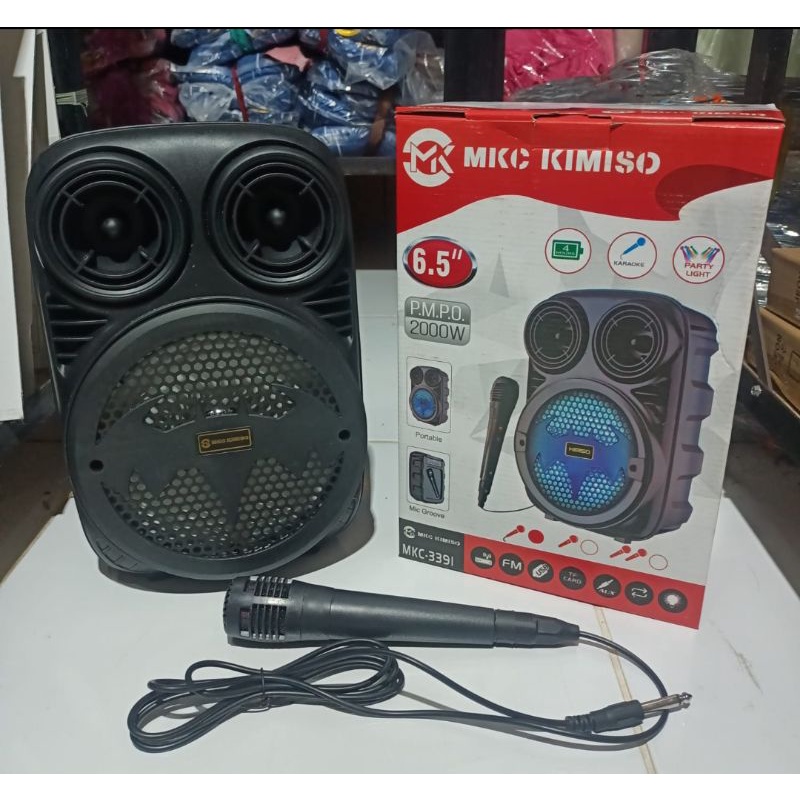 speaker kimiso mic karaoke 6,5inch