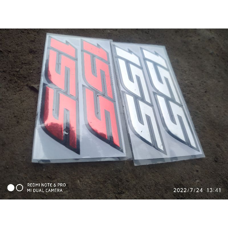 stiker Cutting 155 buat motor, stiker angka 155 jenis Cutting