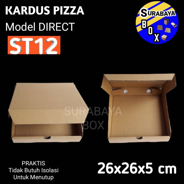 KOTAK PIZZA BAJU 26x26x5cm KARDUS COKLAT POLOS BOX DUS DOS PACKING