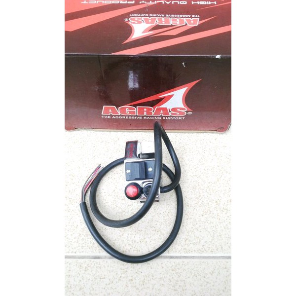 Promo Best seller            Holder- Saklar Kiri Mungil Variasi Krom ada Tombol Sein- Lampu- Klakson