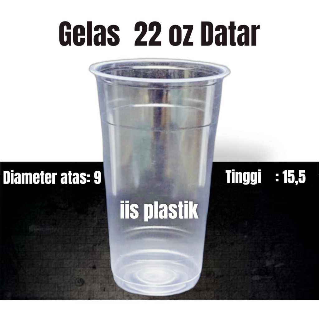 Cup Plastik 22 OZ Datar - JC22P POLOS