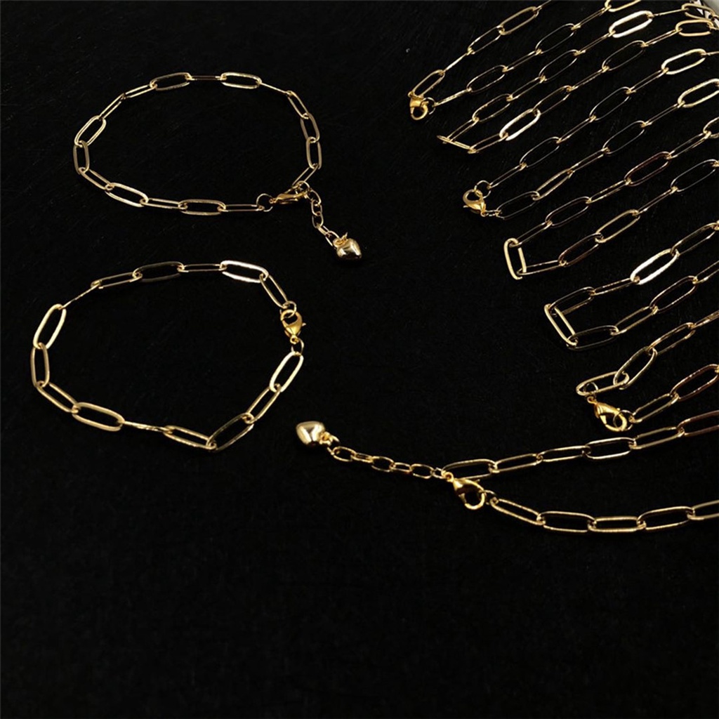 Hu Hu Hu Hu Hu Alat Bantu Pasang Kacamata♡ Gelang Kaki Rantai Desain Klip Kertas Gaya Vintage Untuk Wanita