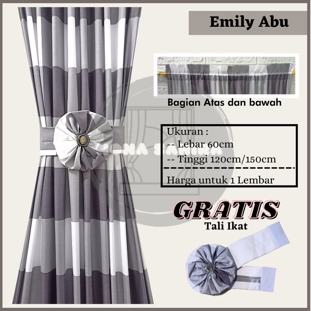 Gorden Spiral Kupu2 Jendela Minimalis Ikat Pita Murah