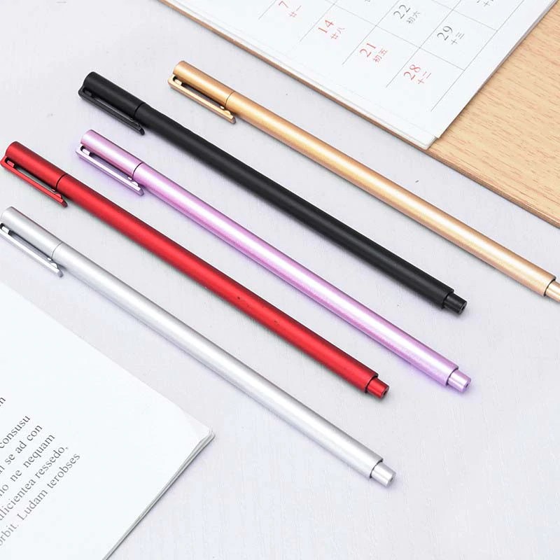 

INDORETAIL | 1 Pcs Black Ink Gel Pen 0.5 Mm Warna Solid Plastik Bola Titik Pena Sekolah Kantor