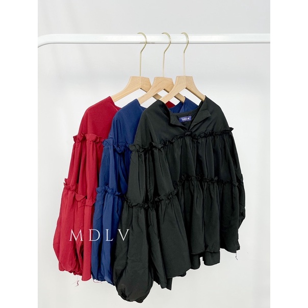 MDLV ~ 8658# Ricciarda Babydoll Top Atasan Blouse Baby Doll Fashion Import