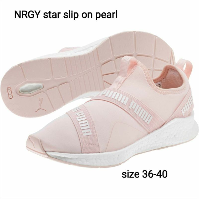 Sepatu Sneaker PUMA NRGY star slip on pearl Original 1000%